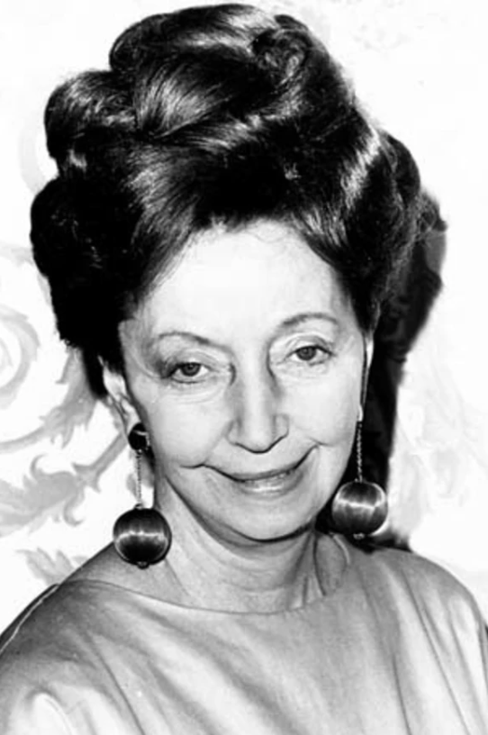 Black-and-white photograph of Florence Broadhurst