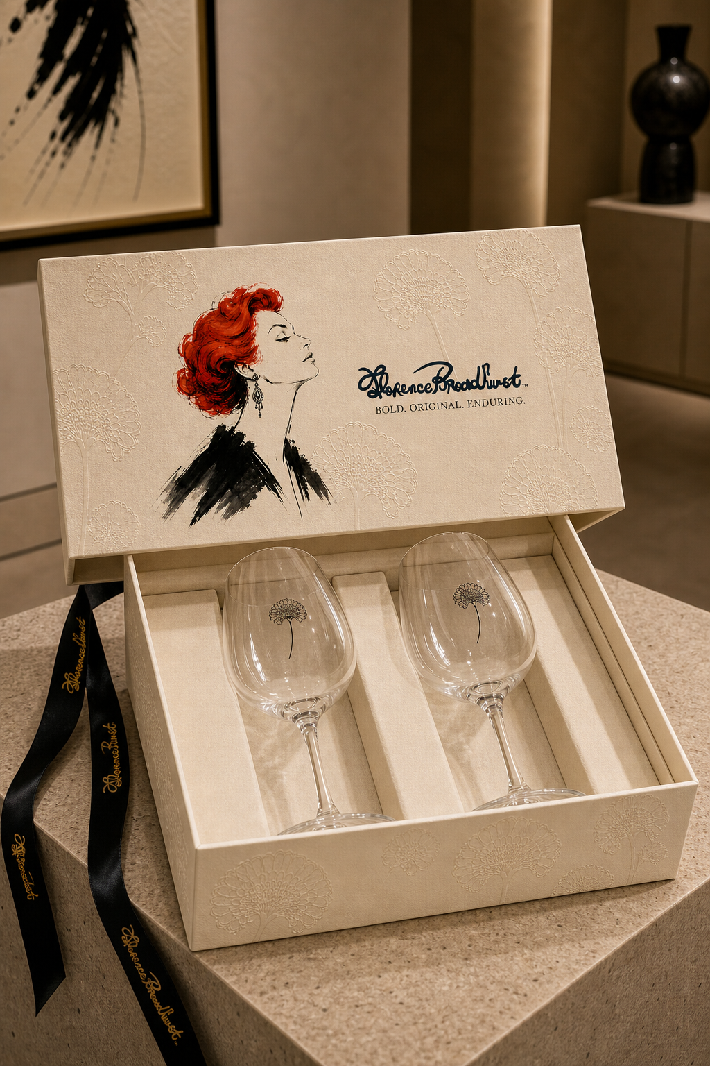 Florence Broadhurst licensed glassware