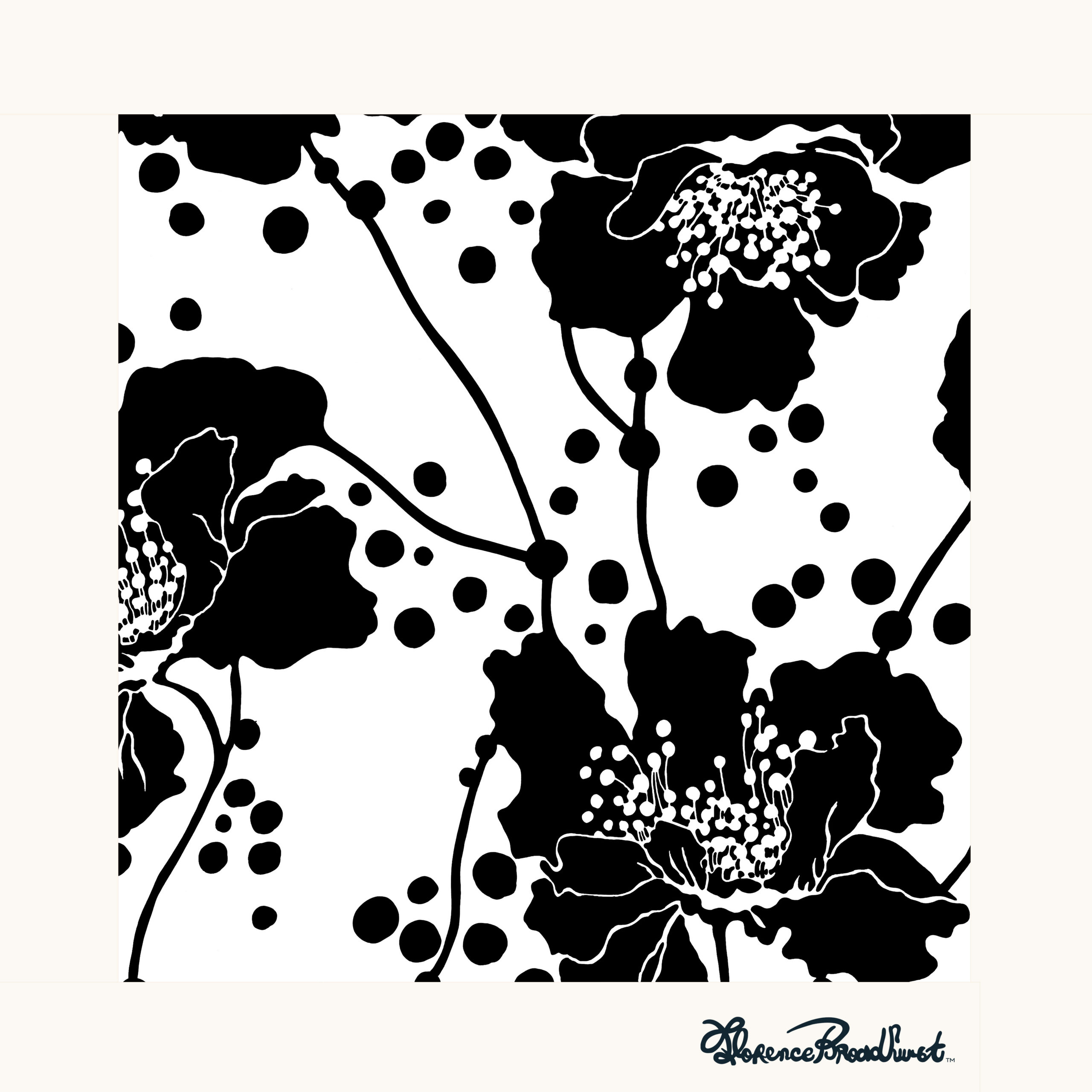 Florence Broadhurst Spotted Floral foundation artwork